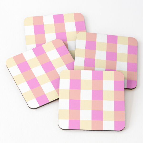 Item preview, Gingham Dreams - Pastel Pink and Yellow Plaid Pattern designed and sold by Lubellebubble20.