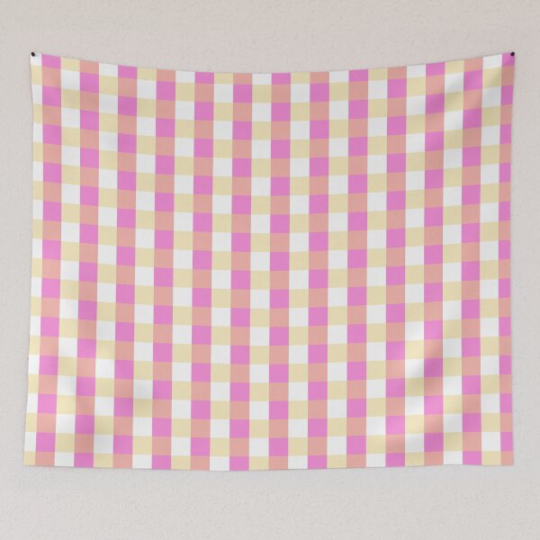 Item preview, Gingham Dreams - Pastel Pink and Yellow Plaid Pattern designed and sold by Lubellebubble20.