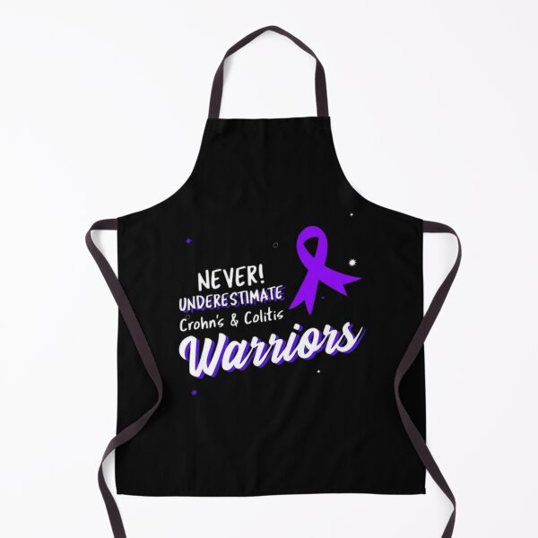 Item preview, Never underestimate Crohns and Colitis warriors! purple ribbon  designed and sold by Rodayna Elnaggar.