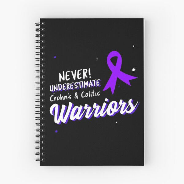 Item preview, Never underestimate Crohns and Colitis warriors! purple ribbon  designed and sold by Rodayna Elnaggar.