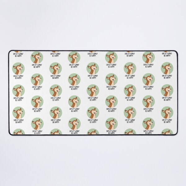 Item preview, Doe-nt Worry Be Happy Funny Deer Puns designed and sold by punnybone.
