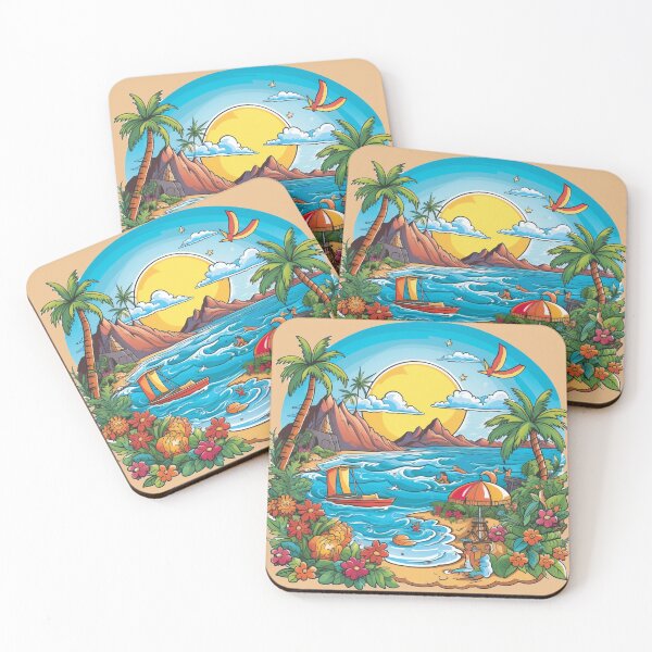 Item preview, Summer Scene at the Beach designed and sold by Myra365Art.