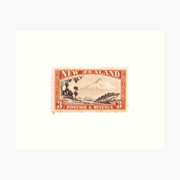 3s Mount Egmont/Taranaki Stamp Art Print