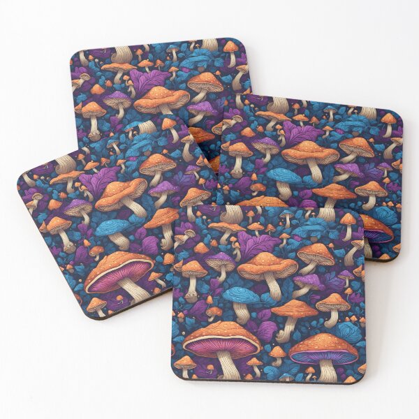Item preview, Hallucinogenic Mushrooms Colorful Pattern designed and sold by SoccaTamam.