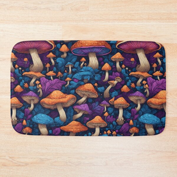 Item preview, Hallucinogenic Mushrooms Colorful Pattern designed and sold by SoccaTamam.