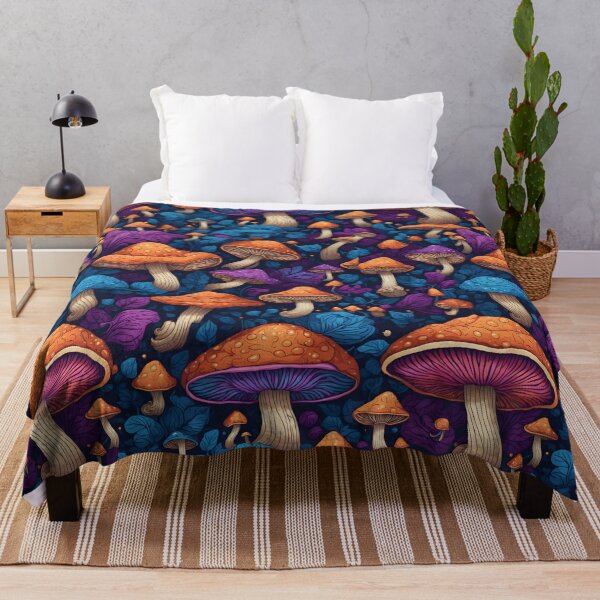 Item preview, Hallucinogenic Mushrooms Colorful Pattern designed and sold by SoccaTamam.