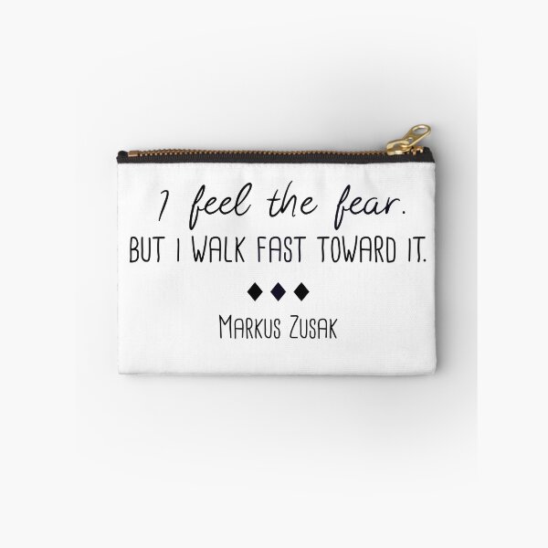 Item preview, "I feel the fear. But I walk fast toward it."  - Quote designed and sold by Homebody Hobbyist.