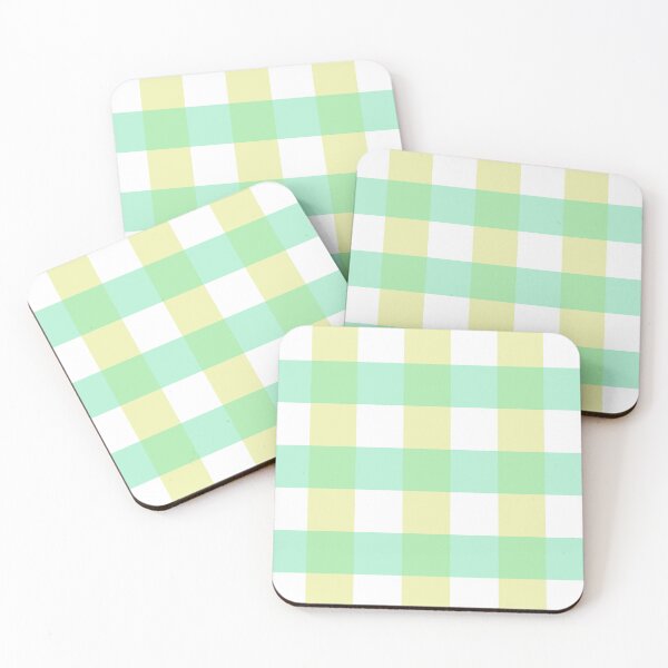 Item preview, Fresh Gingham delight - Pastel green and Yellow Plaid Pattern designed and sold by Lubellebubble20.