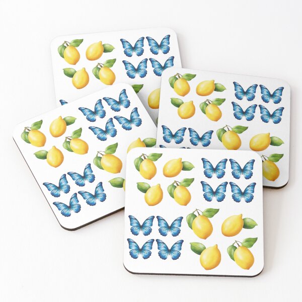 Item preview, African Blue Pansy Butterflies And Yellow Lemons Collection designed and sold by PlanetArchive.