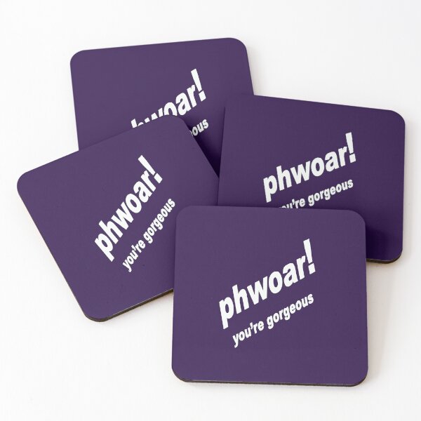 Item preview, Phwoar! You're Gorgeous Fun Text White designed and sold by taiche.