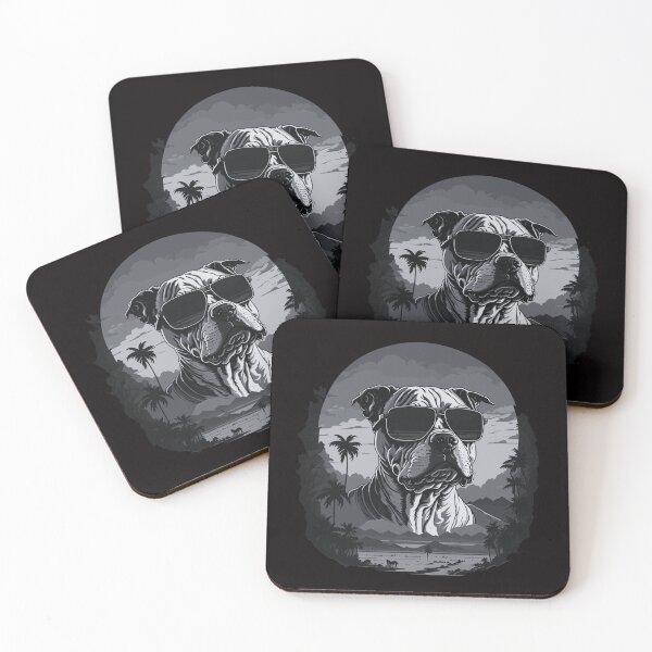 Item preview, pitbull with glasses designed and sold by MacLis.