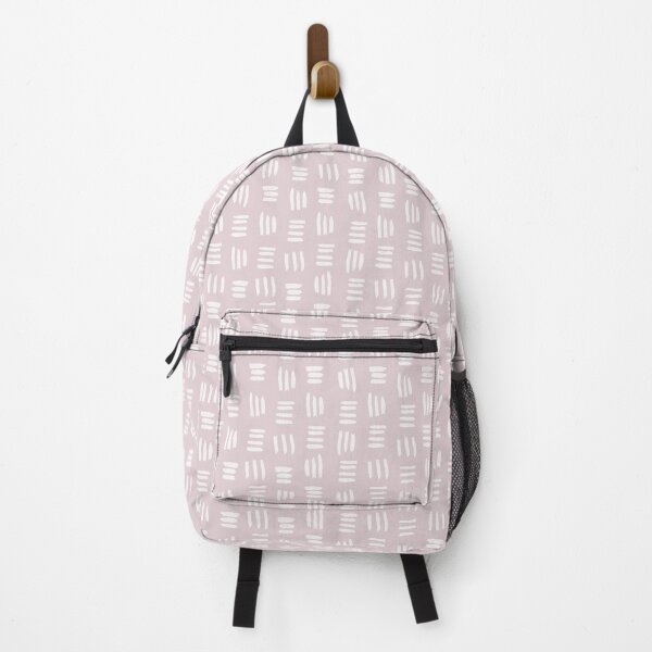 Item preview, Triad Lines in White on Dark Mauve Pink designed and sold by Meena-and-Fox.