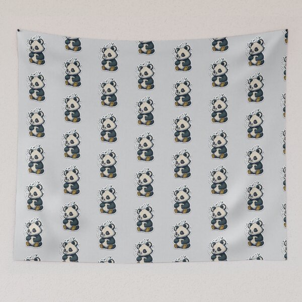 Item preview, Cute Adorable Kawaii Panda Bear Hug Sticker designed and sold by StickerFrenzied.