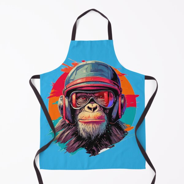 Item preview, Cool Antropomorphic Monkey Pilot with Retrofuturistic Helmet designed and sold by Nabucodonoshop.