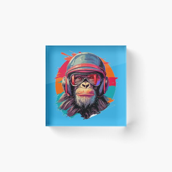 Item preview, Cool Antropomorphic Monkey Pilot with Retrofuturistic Helmet designed and sold by Nabucodonoshop.