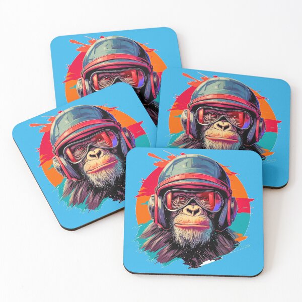 Item preview, Cool Antropomorphic Monkey Pilot with Retrofuturistic Helmet designed and sold by Nabucodonoshop.