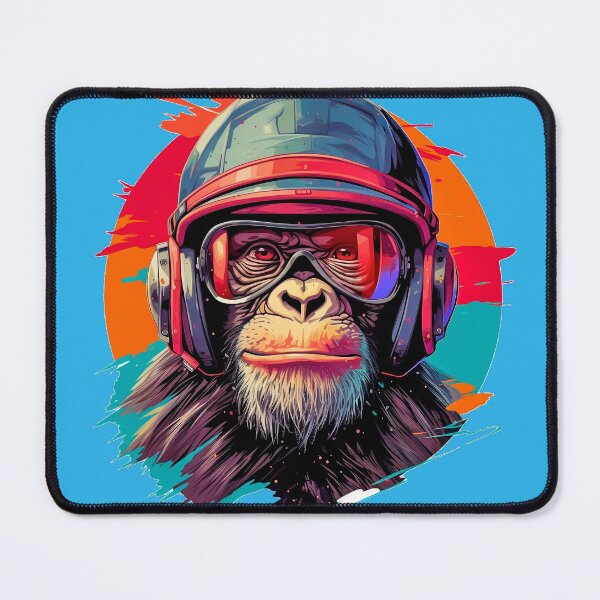 Item preview, Cool Antropomorphic Monkey Pilot with Retrofuturistic Helmet designed and sold by Nabucodonoshop.