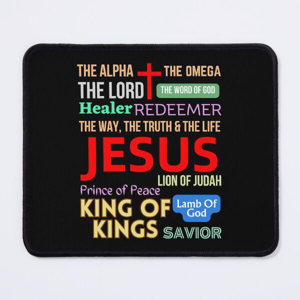 Item preview, Names of Lord God Jesus Christ - Christian Bible Verse Quote designed and sold by john316store.