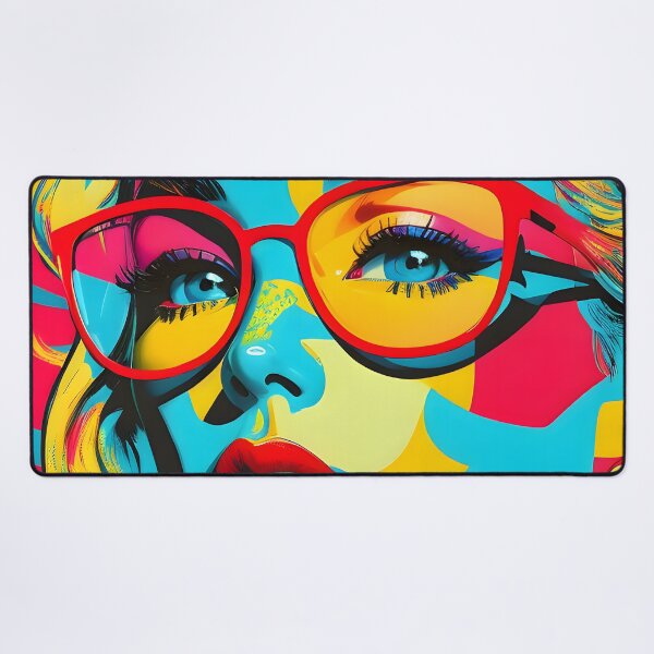 Item preview, Pop art woman with glasses | Woman Portrait | Colorful | Stylish | digital art designed and sold by RPDesigns91.