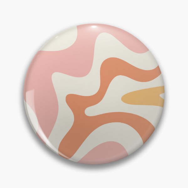 Artikelvorschau, Retro Liquid Swirl Abstract Pattern Square Blush Cream Cantaloupe Senf entworfen und verkauft von kierkegaard.
