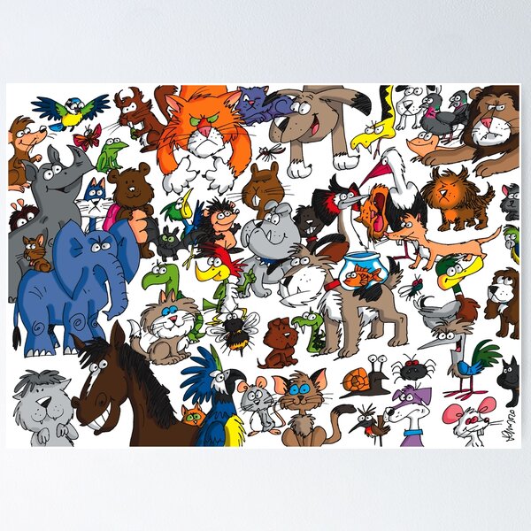 Item preview, Busy Cartoon Animals designed and sold by designersaurs.