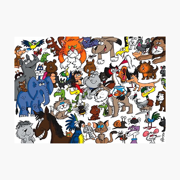 Item preview, Busy Cartoon Animals designed and sold by designersaurs.