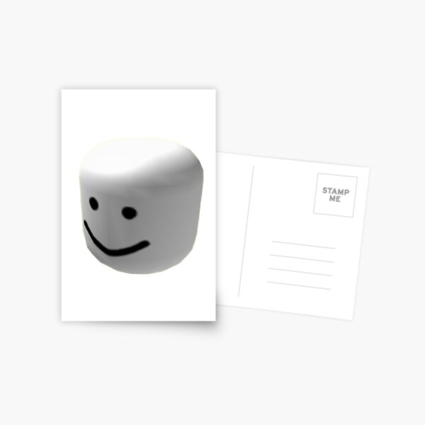 Blue Oof Postcard By Mickleo Redbubble - youve found the bighead roblox