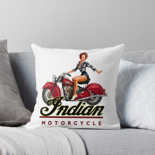 Item preview, Hot Biker Babe on Vintage Indian Motorcycle Sticker designed and sold by KkaulailiResep.