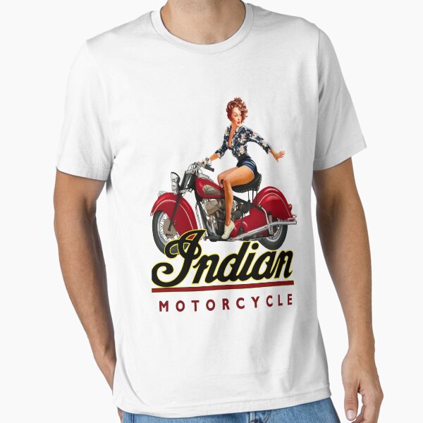 Item preview, Hot Biker Babe on Vintage Indian Motorcycle Sticker designed and sold by KkaulailiResep.