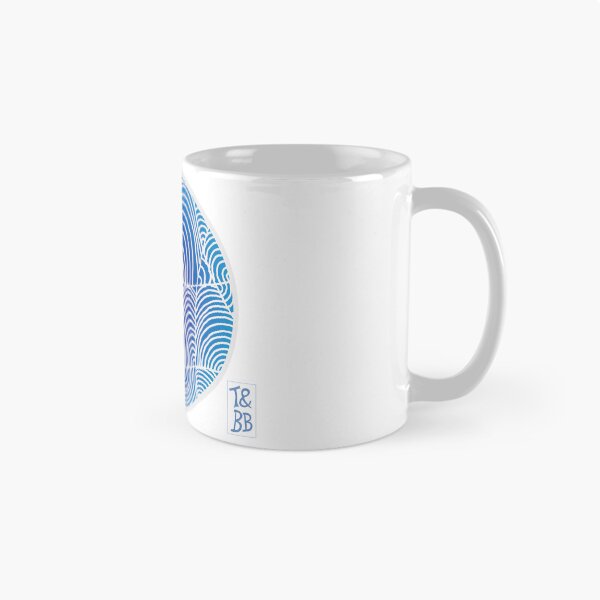 Item preview, Concrete Symphony - Blue and White Circle Doodle  designed and sold by TandBB.