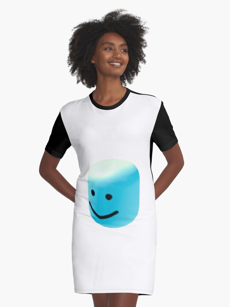 Blue Oof Graphic T Shirt Dress By Mickleo - blue dress roblox