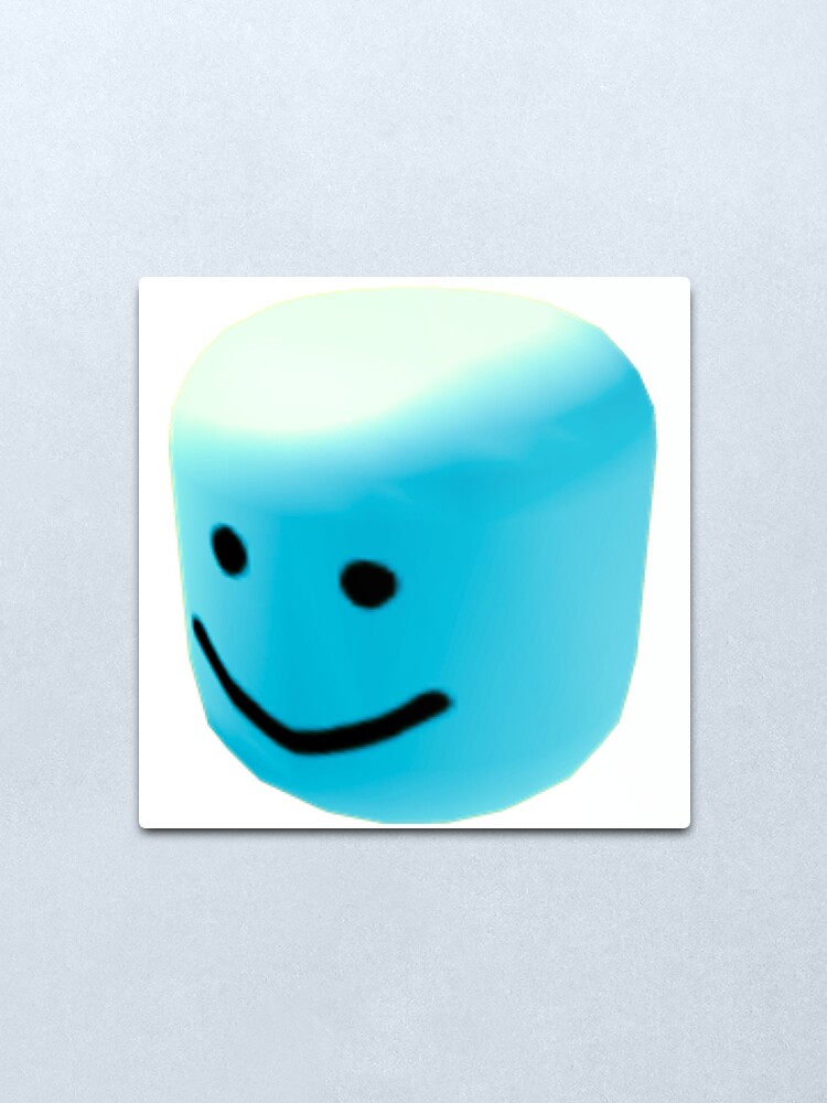 Blue Oof Metal Print By Mickleo Redbubble - sans bighead face roblox