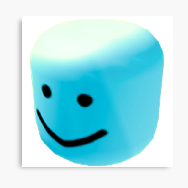 Roblox on Light Blue Metal Print