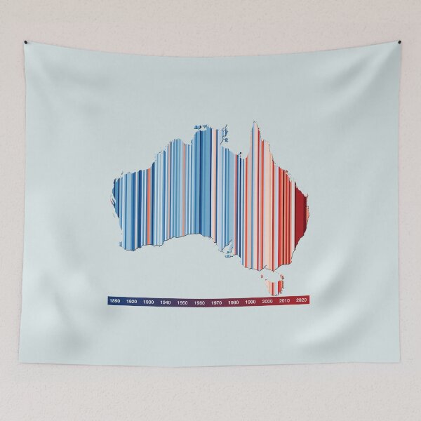 Item preview, AUSTRALIA Warming Stripe map designed and sold by Spyinthesky.