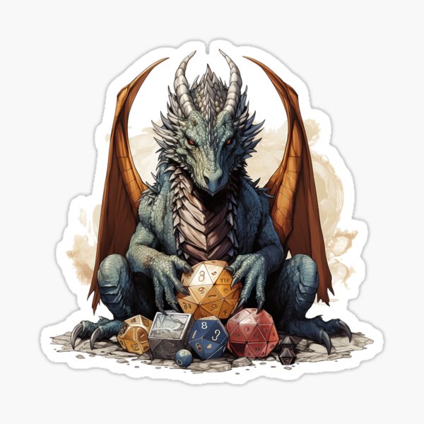 Copper Dragon Chibi Kiss-cut Stickers, Fantasy Stickers for
