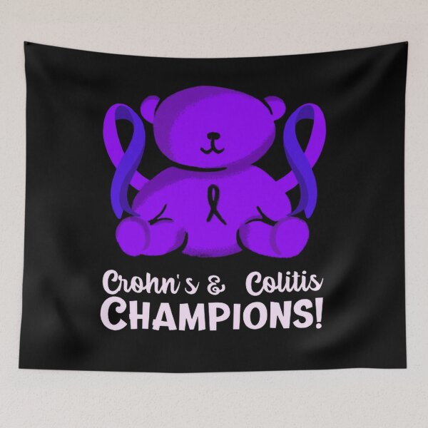 Item preview, Crohns and Colitis Champions! purple ribbon awareness designed and sold by Rodayna Elnaggar.