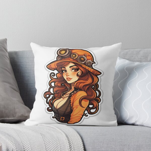 Item preview, Steampunk Queen Steampunk Princess Wearing Orange designed and sold by PrincessJessieJ.