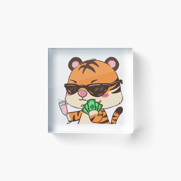 Item preview, CUTE CARTOON OF TIGER HAVING FUN designed and sold by Creativeanus.