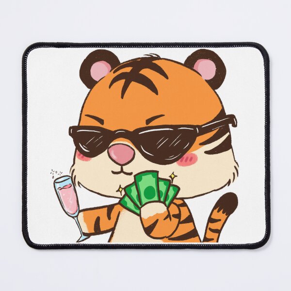 Item preview, CUTE CARTOON OF TIGER HAVING FUN designed and sold by Creativeanus.
