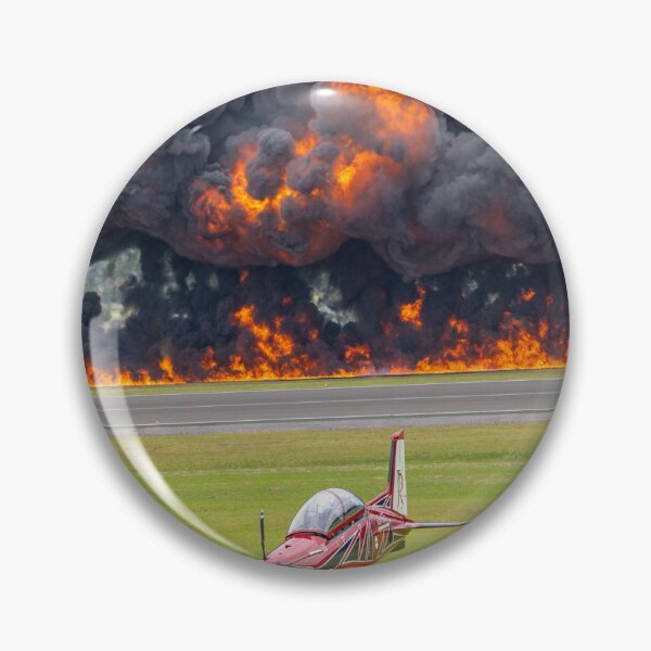 Item preview, Fire Bombs behind parked Plane designed and sold by Richard Shakenovsky.