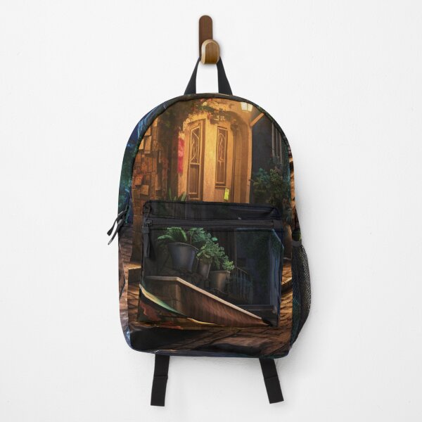 Item preview, A street of a city at night in imaginary city designed and sold by isBotStore.