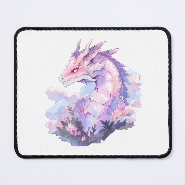 Item preview, Cute Purple Dragon in Flowers designed and sold by CozyKawaiiArt.