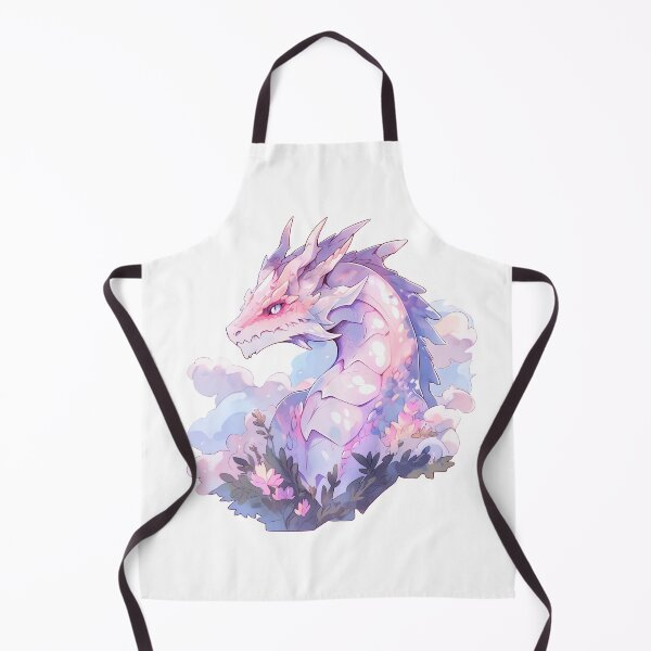 Item preview, Cute Purple Dragon in Flowers designed and sold by CozyKawaiiArt.