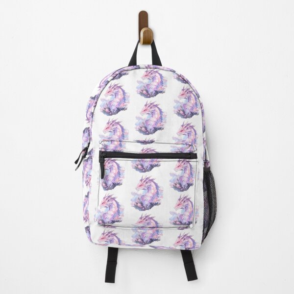 Item preview, Cute Purple Dragon in Flowers designed and sold by CozyKawaiiArt.