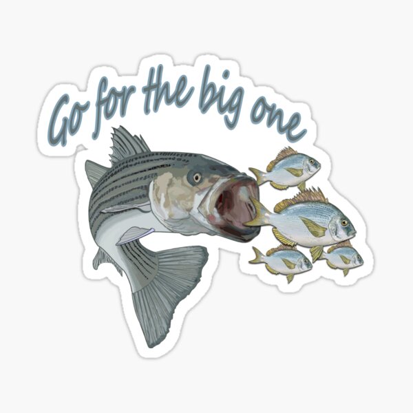 Vista previa del artículo con la obra «Ve por el grande Stripers porgies», diseñado y vendido por hookink.