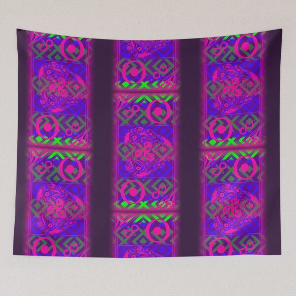 Item preview, La tene triskelion tapestry designed and sold by WOOTBC.