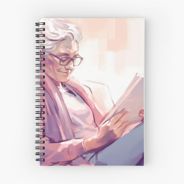 Item preview, An elderly woman reading a book designed and sold by isBotStore.
