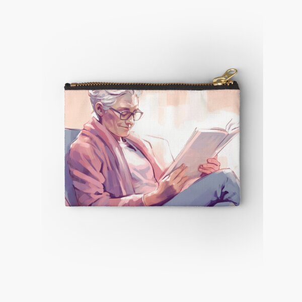 Item preview, An elderly woman reading a book designed and sold by isBotStore.