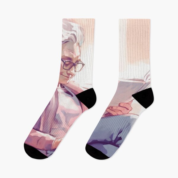 Item preview, An elderly woman reading a book designed and sold by isBotStore.