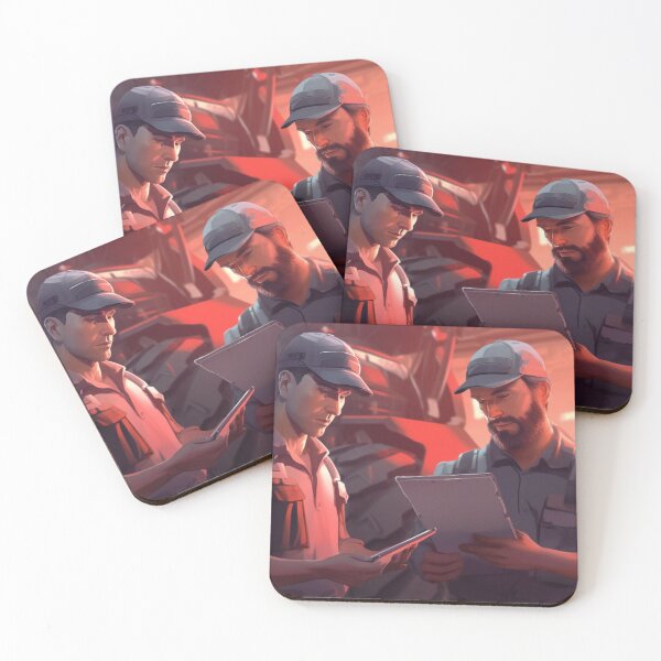 Item preview, Two tractor drivers inspect an information tablet designed and sold by isBotStore.